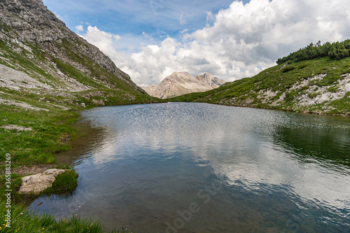 Fototapeta Naklejka Na Ścianę i Meble -  Fantastic hike in the Lechquellen Mountains in Vorarlberg Austria