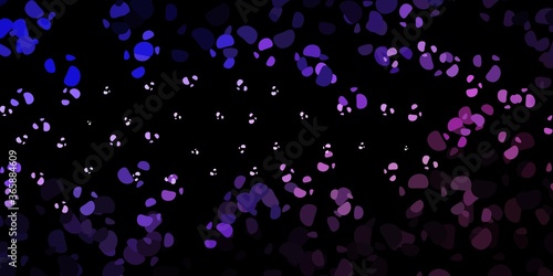 Dark purple vector pattern with abstract shapes.
