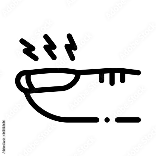 rotting nails icon vector. rotting nails sign. isolated contour symbol illustration