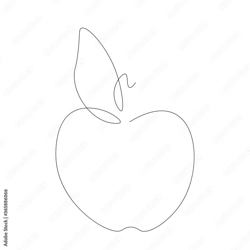 Apple fruit icon on white background. Vector illustration Apple fruit icon on white background. Vector illustration