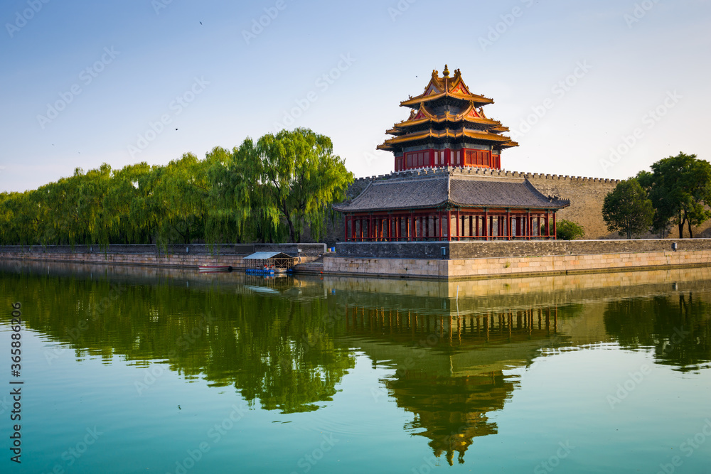 Fototapeta premium Beijing, China from the Forbidden City Moat
