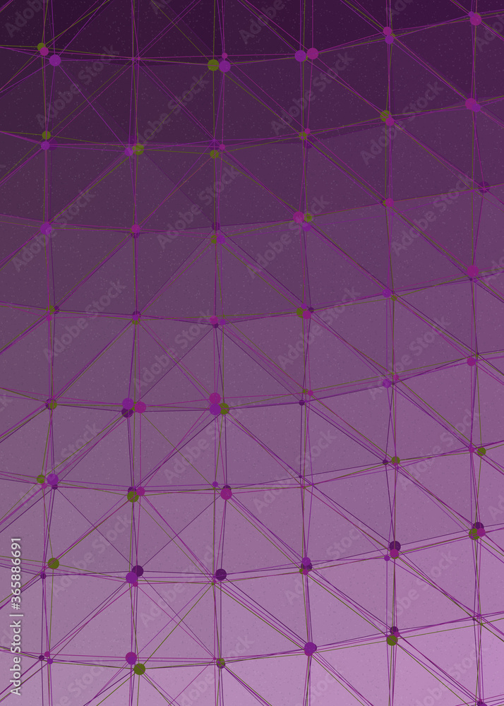 Obraz premium Dark Purple color Abstract color Low-Polygones Generative Art background illustration
