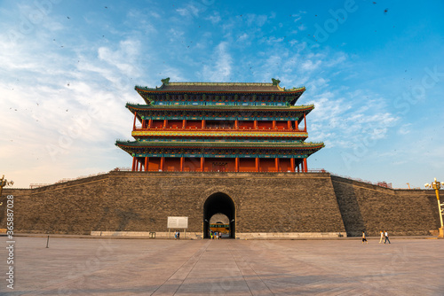 Fotografia Beijing, China at the Zhengyangmen Gatehouse in Tiananmen Square.