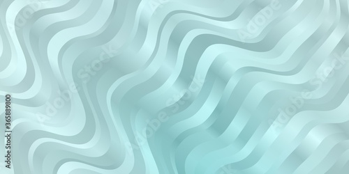 Light BLUE vector background with bent lines. Bright illustration with gradient circular arcs. Best design for your posters  banners.