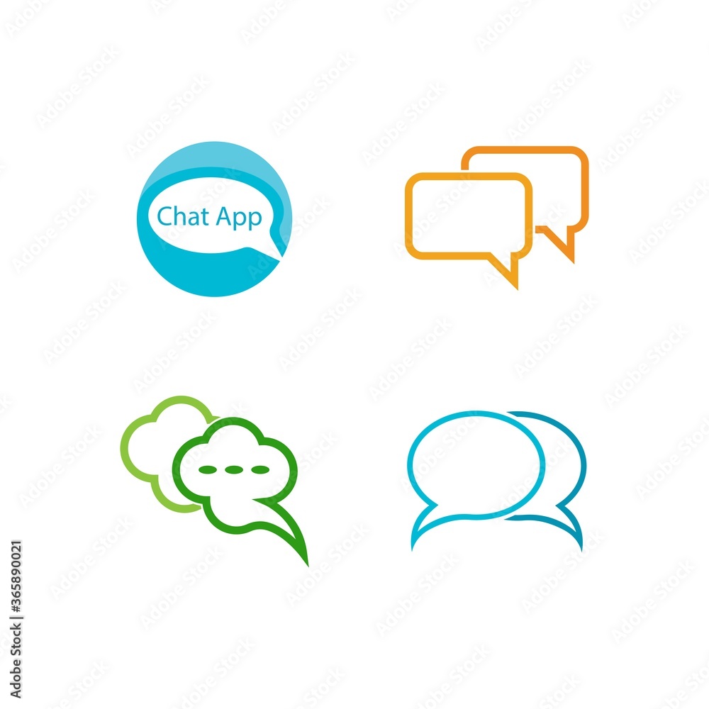 Speech bubble icon Logo Speech bubble icon Logo