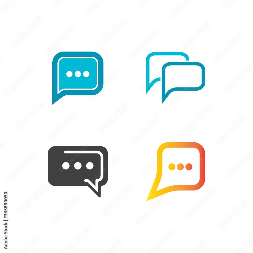 Speech bubble icon Logo Speech bubble icon Logo