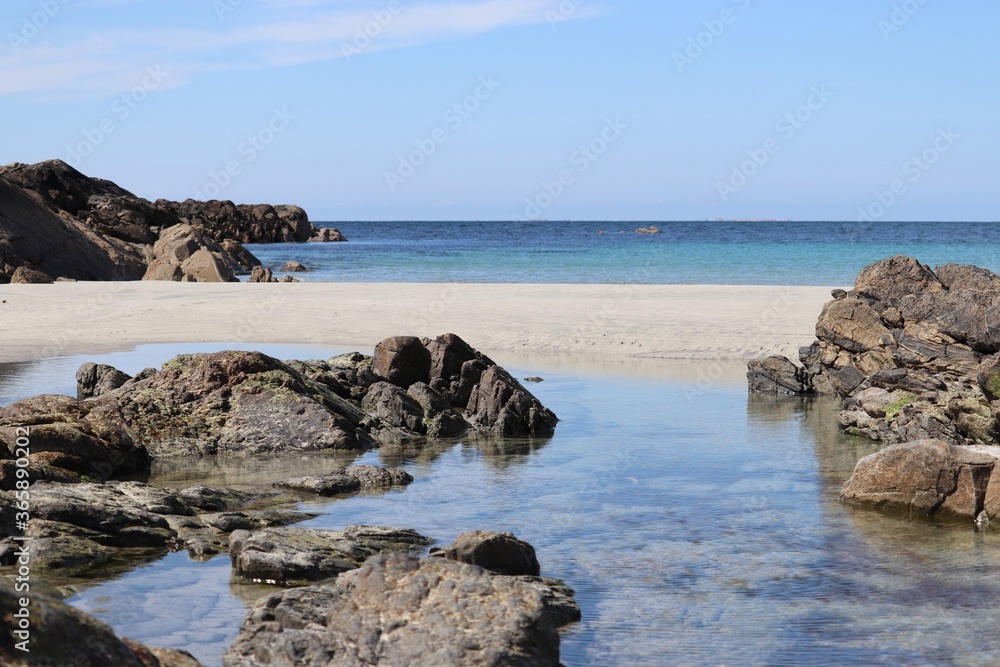 Rocks and sea, Benbecula, Outer Hebrides, Scotland