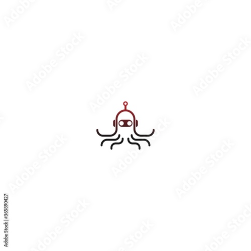 Octopus  logo icon vector