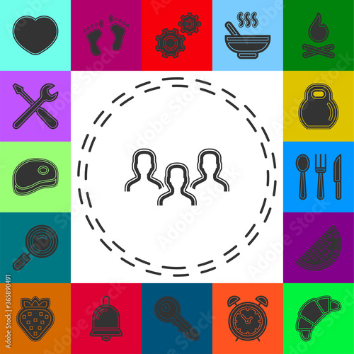 group of people icon, team symbol, communication icon