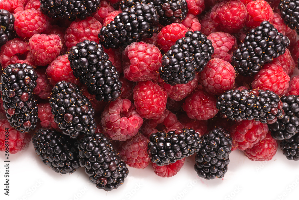 Tasty raspberry and blackberry background. Tasty raspberry and blackberry background.