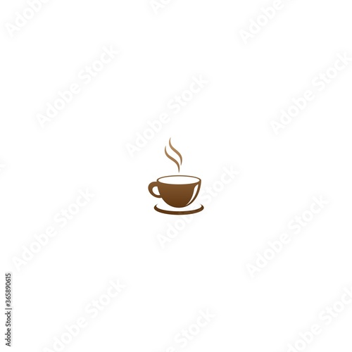 Coffee cup logo vector cafe icon