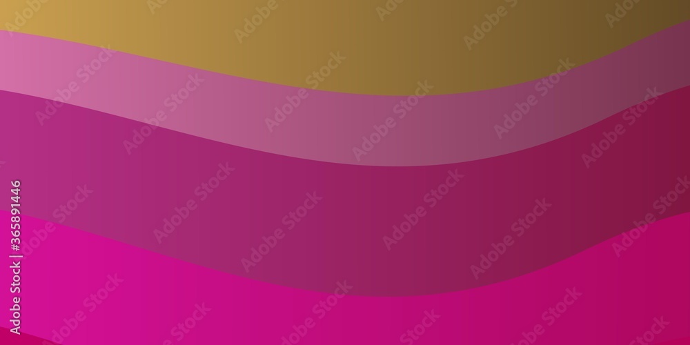 Fototapeta premium Light Pink, Yellow vector template with curves. Abstract illustration with bandy gradient lines. Smart design for your promotions.