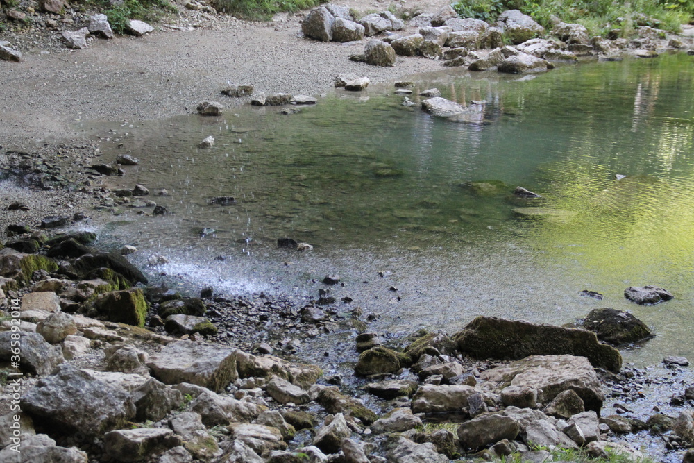Obraz premium Summer beautiful waterfall fresh nature landscape