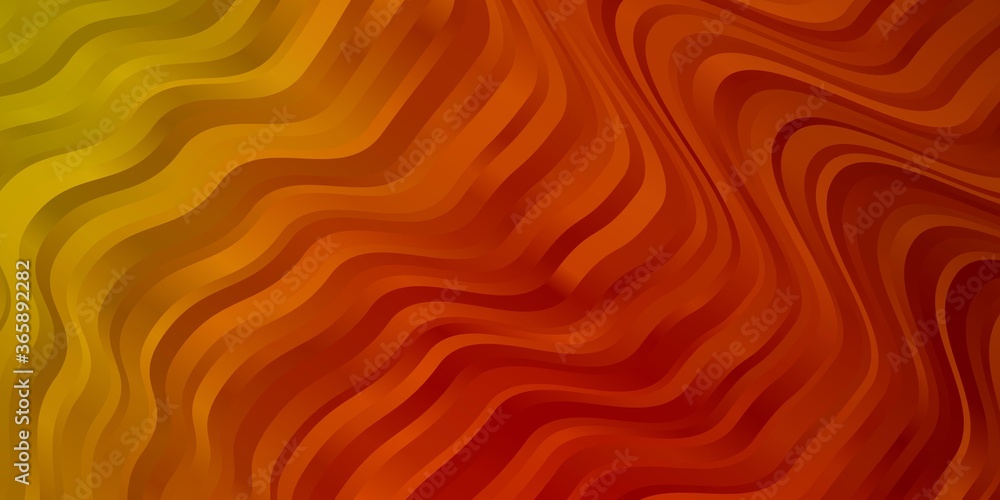 Light Orange vector background with curves. Abstract gradient illustration with wry lines. Smart design for your promotions.