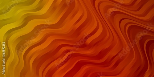Light Orange vector background with curves. Abstract gradient illustration with wry lines. Smart design for your promotions.