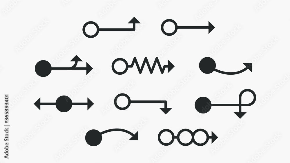 Set Of Black Collection Arrows Vector Design Style Icons Set Of Black Collection Arrows Vector Design Style Icons