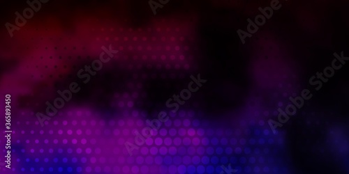 Dark Purple, Pink vector texture with disks. Illustration with set of shining colorful abstract spheres. Pattern for business ads.