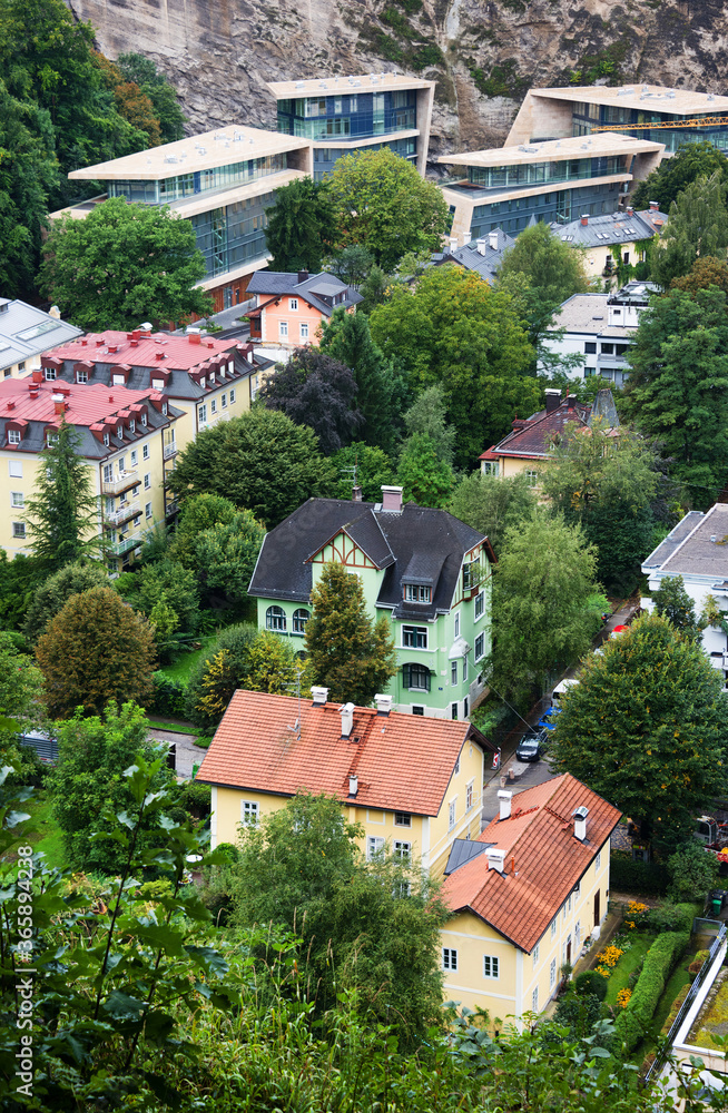 Aerial View of Salzburg, Austria, Europe