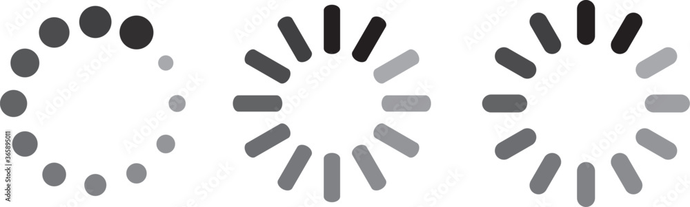 Loading symbol load bar icon set Loading symbol load bar icon set