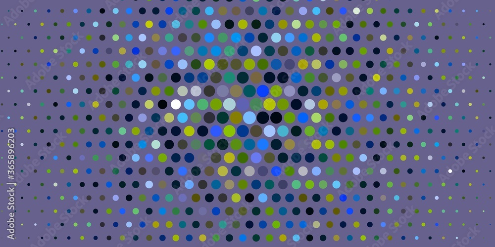 Light Blue, Yellow vector template with circles. Abstract colorful disks on simple gradient background. Pattern for websites.