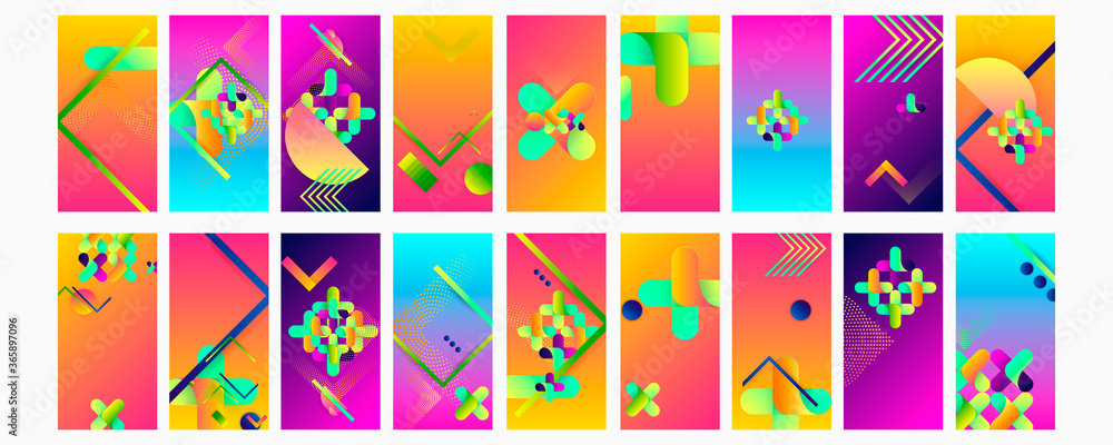 Set geometric colors fluid shapes eps 10. Flowing and liquid abstract gradient background for banner, poster or book. Vector design Set geometric colors fluid shapes eps 10. Flowing and liquid abstract gradient background for banner, poster or book. Vector design