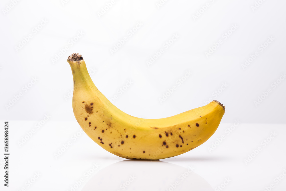 Banana of the Canary Islands on white background Banana of the Canary Islands on white background