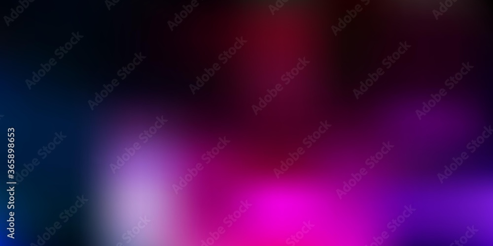 Dark multicolor vector blurred texture.