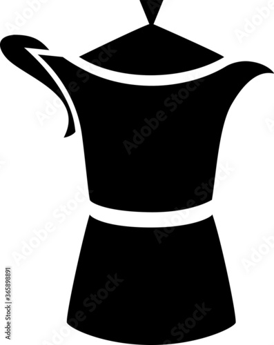 Black Illustrative Design "Cuben Cafetera"