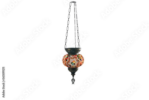ottoman tile embroidered chain ceiling lamp