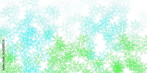 Light green vector abstract pattern with leaves.