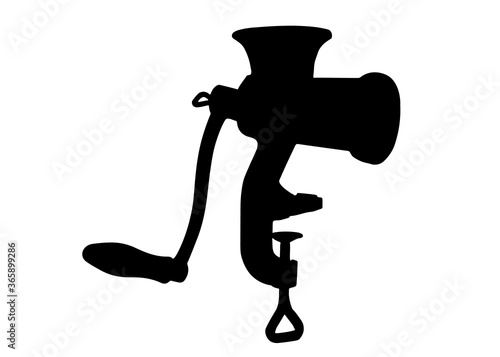 Meat grinder for meat.