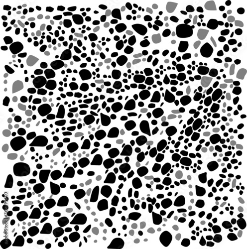 Terrazzo, Speckle Grayscale Pattern