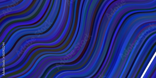 Dark BLUE vector texture with circular arc. Gradient illustration in simple style with bows. Pattern for ads, commercials.