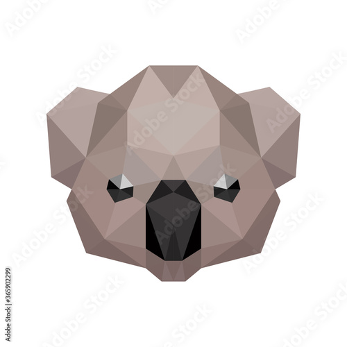 KOALA CUTE FACE WITH POLYGONAL GEOMETRIC STYLE