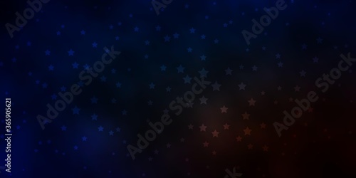 Dark Blue  Yellow vector layout with bright stars. Colorful illustration with abstract gradient stars. Pattern for wrapping gifts.