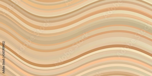 Light Orange vector template with curved lines. Brand new colorful illustration with bent lines. Template for cellphones.