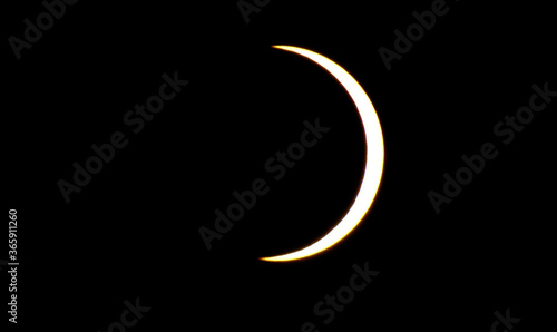 A View of Solar Eclipse from southern port city of Karachi Pakistan on 21st June 2020