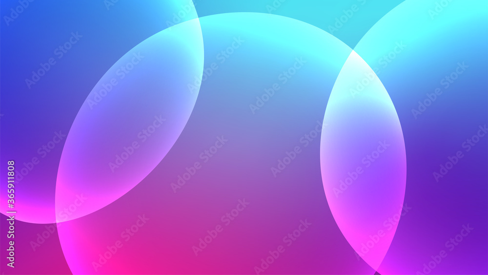 Abstract bubble background. Smooth gradient backdrop. Liquid design art. Pink blue and purple color. Organic fluid shape. Soft style wallpaper. Banner or print vector template