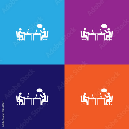 unpleasant conversation icon. Element of colleagues icon for mobile concept and web apps.