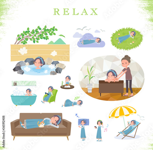 flat type hairband apron mom_relax