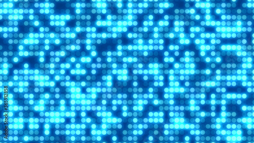 Dot  white blue pattern screen led light gradient texture background. Abstract  technology big data digital background. 3d rendering. © Papapig