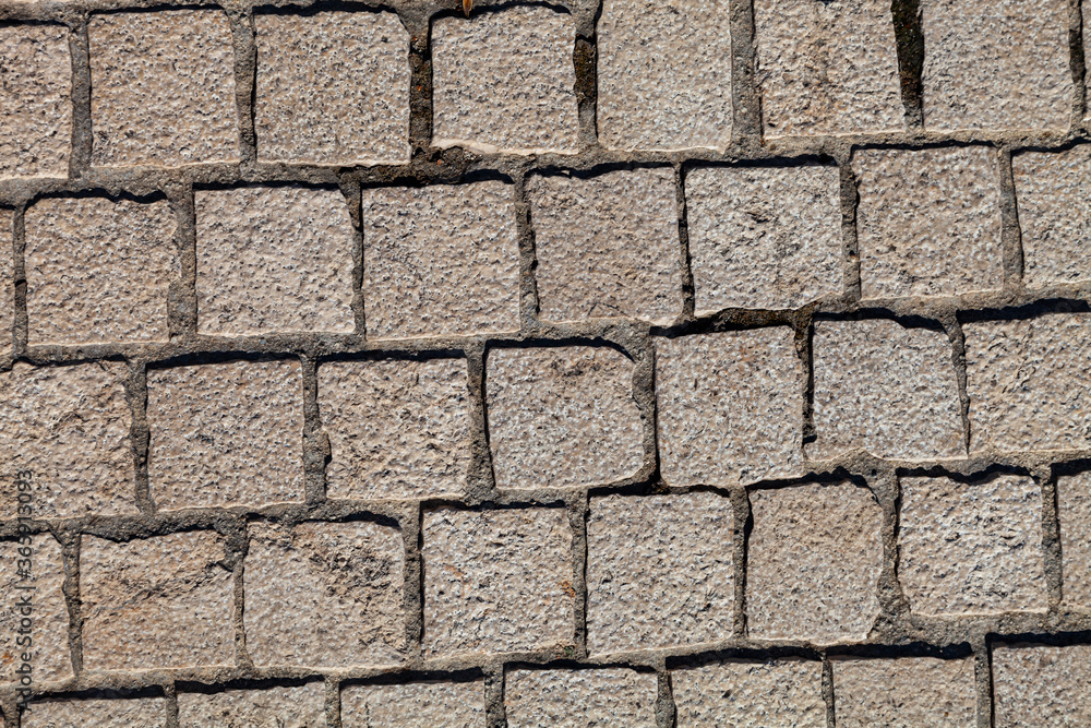 Obraz premium Gray path in the park, fragment.