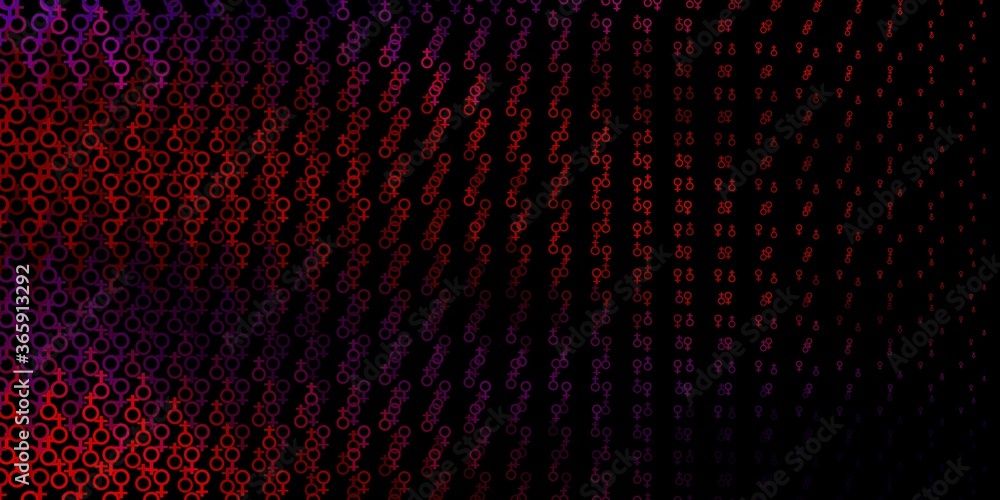 Obraz premium Dark Blue, Red vector template with esoteric signs.