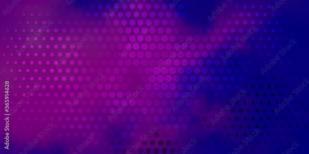 Dark Pink, Blue vector template with circles. Glitter abstract illustration with colorful drops. Design for your commercials.