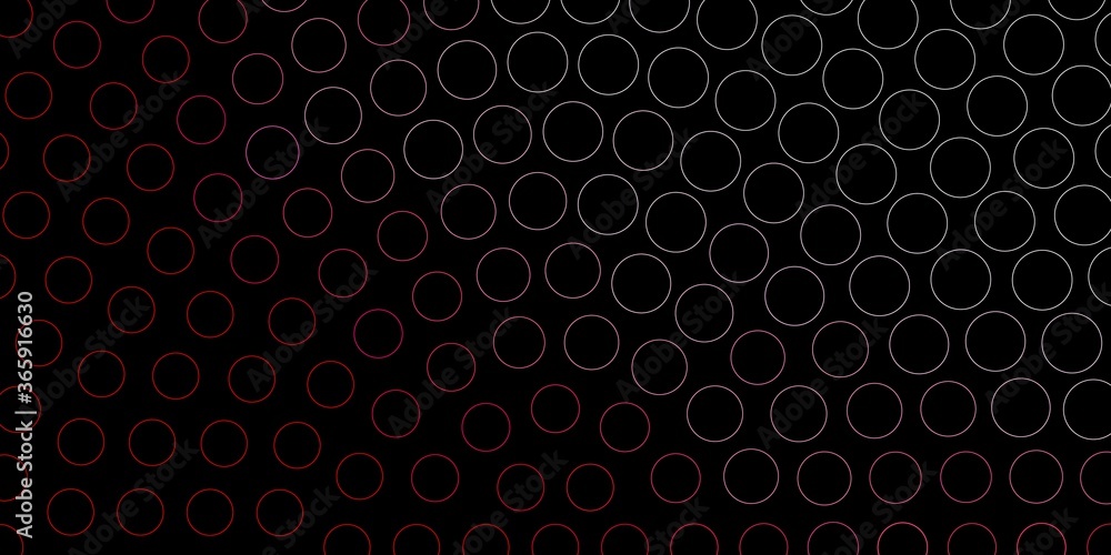 Dark Red vector template with circles. Colorful illustration with gradient dots in nature style. Design for posters, banners.