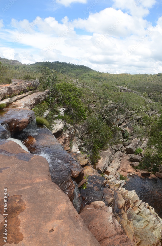 Waterfall in Milho Verde in the state of Minas Gerais called Cachoeira do Moinho (translated to Watermill Waterfall) Waterfall in Milho Verde in the state of Minas Gerais called Cachoeira do Moinho (translated to Watermill Waterfall)