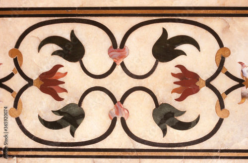 Fotografie Marble inlay on the Taj Mahal, Agra, India