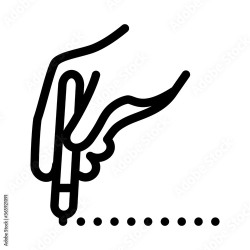 surgeon marks site of incision icon vector. surgeon marks site of incision sign. isolated contour symbol illustration