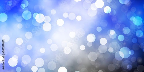 Light Blue, Yellow vector background with circles. Colorful illustration with gradient dots in nature style. Design for your commercials.