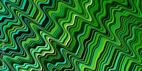 Light Green vector texture with circular arc. Colorful illustration with curved lines. Template for your UI design.